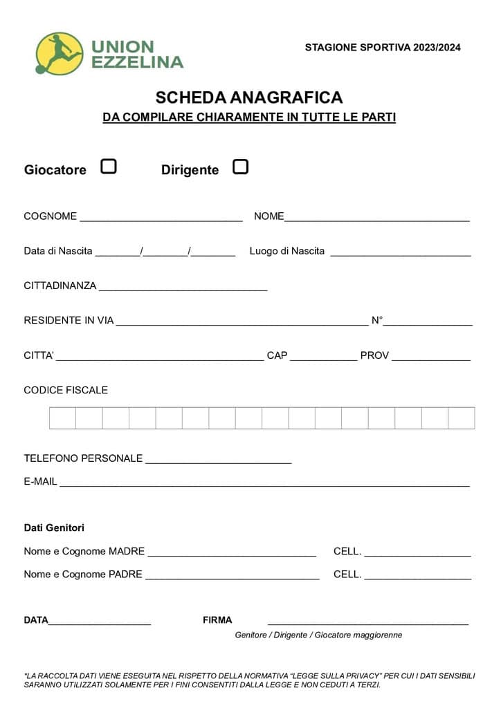 SCHEDA-ANAGRAFICA-Nuovo-Tesserato